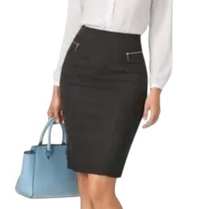MICHAEL Michael Kors "Derby" Pencil Skirt - Charcoal Gray Size 2